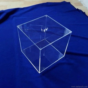 Cao minh bạch <span class=keywords><strong>Acrylic</strong></span> <span class=keywords><strong>Cube</strong></span> hộp <span class=keywords><strong>Acrylic</strong></span> Mini rõ ràng kẹo bin hộp lưu trữ với nắp lucite vuông trường hợp - Product Image 4