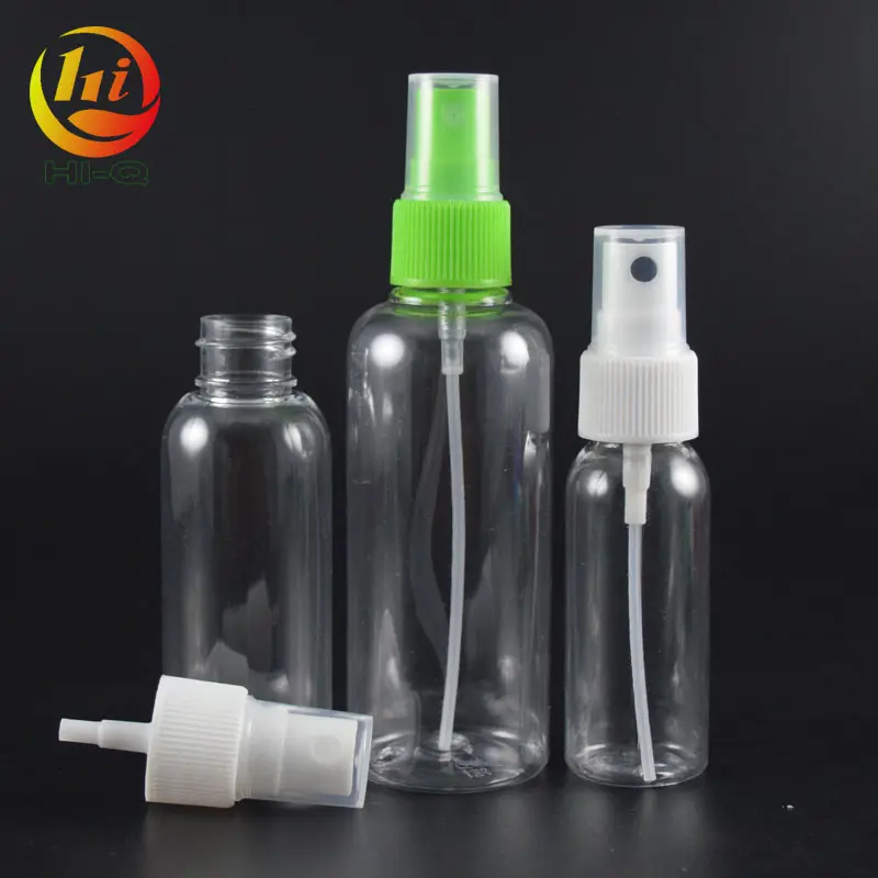 50ml 30ml Haustier flasche mit Sprüh flakon 80ml durchsichtiger Kunststoff kosmetik behälter