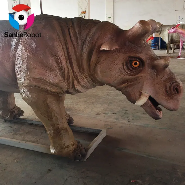Southeast rhino and Africa Dicerorhinus animatronic real size and light weight to sale