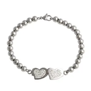 bracelet-6-xuping fashion stainless steel jewelry,indian heart bead bracelets