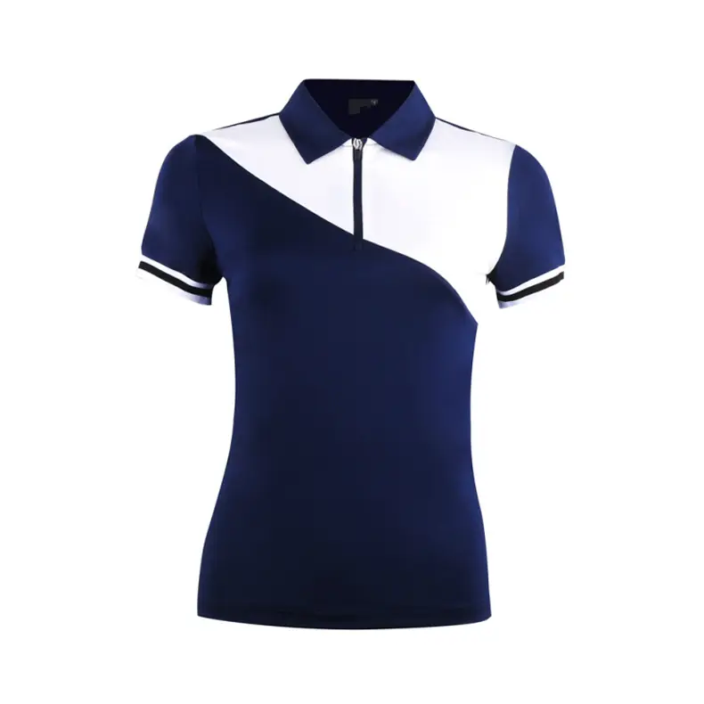 Custom Logo Summer Women's Golf Polo Shirt Polyester Lady Golf Shirt