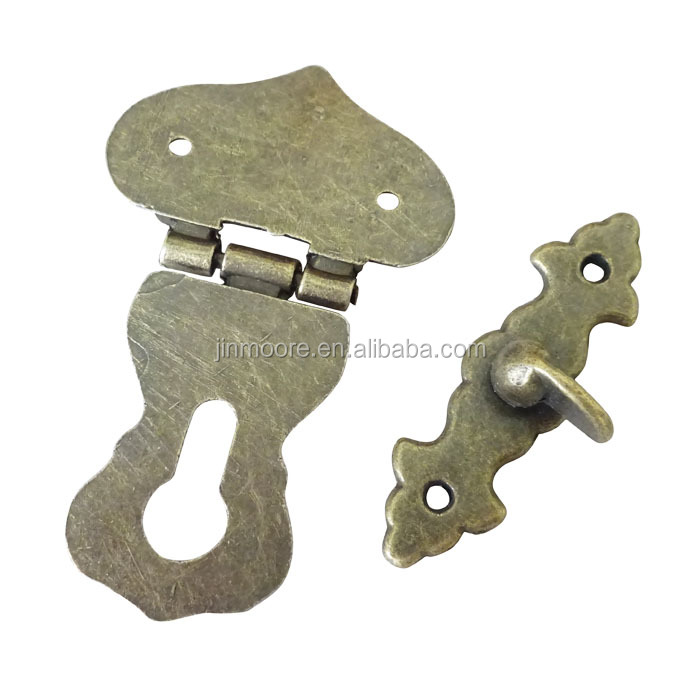 Uxcell 12 Pack Hasp Clasp Latch Lock, 29 X 27mm Decorative Retro Toggle Latch Bronze