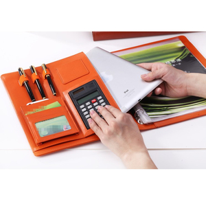 Cuero de la pu de <span class=keywords><strong>A4</strong></span> cartera caso reunión carpeta con bolsillo - Product Image 4