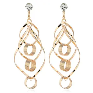 Mode or boucles d'oreilles philippines pour les femmes en gros N97171