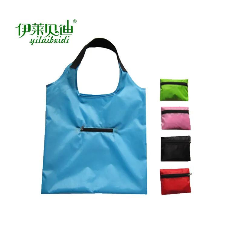 Polyester folding tasche mit zipper tasche