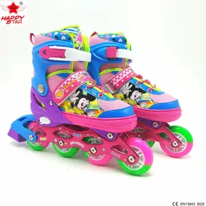 2022 פופולרי patines inline סקייט pu גלגלים מקצועי מותאם אישית ורוד inline גלגיליות עבור בנות