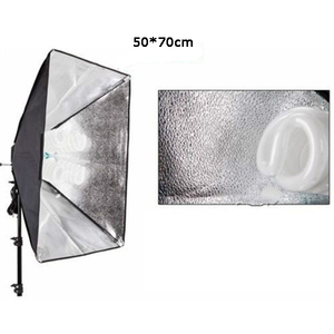 Xách tay Softbox với xây dựng trong 4 bóng đèn nhiếp ảnh chiếu sáng 4 Ổ cắm đèn chủ + 50*70cm softbox ảnh hộp mềm - Product Image 2
