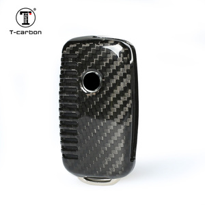 T-carbonio in fibra di carbonio portachiavi custodia per chiave misura per <span class=keywords><strong>Volkswagen</strong></span> cover chiave auto accessori interni - Product Image 2