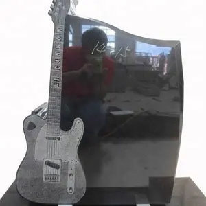 Xiamen supplier hot selling style granite guitar headstones monuments