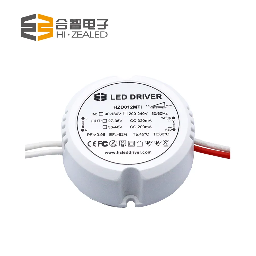 110V और 220AC दौर समायोज्य एलईडी ड्राइवर 150ma 280ma Triac Dimmers 24v उच्च पीएफसी dimmable बिजली की आपूर्ति का नेतृत्व किया