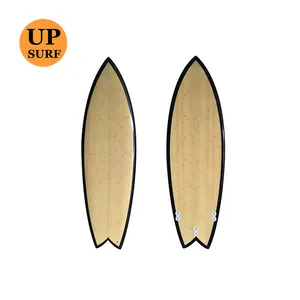 Hochwertiges Custom Surfbrett Fiberglas Epoxy Fish Bamboo Surf board Zum Verkauf