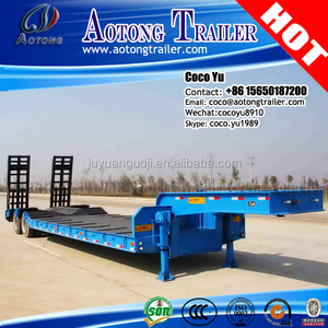 QINGDAO AOTONG 2 tamaño opcional semi camión <span class=keywords><strong>de</strong></span> <span class=keywords><strong>dos</strong></span> <span class=keywords><strong>ejes</strong></span> <span class=keywords><strong>de</strong></span> servicio pesado <span class=keywords><strong>ejes</strong></span> cama baja remolque <span class=keywords><strong>para</strong></span> la venta - Product Image 6