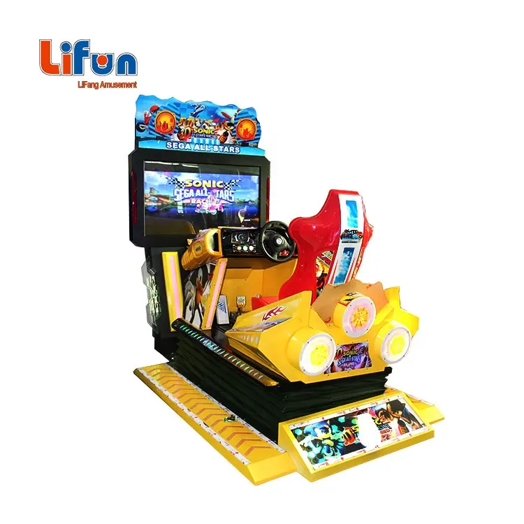 55 "Màn Hình SONIC Arcade Games Máy Coin Vận Hành Video Car Racing Game Máy Với Dynamic Seat