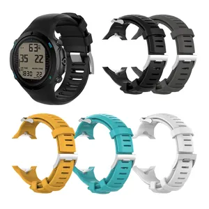 Kingsmax kayışı Suunto D4 D4i Novo bilek dalış bilgisayarı izle yedek Watchband kayışı silikon bilek bandı kayışı bilezik