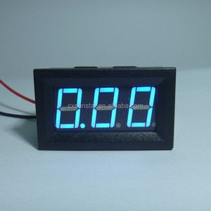 Mini dijital voltmetre pil gerilim ölçü testi DC 10V için araba mavi LED 3 haneli 0.56 "üç teller