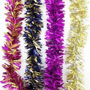 De Navidad al aire libre de cable color mezclado oropel garland - Product Image 1