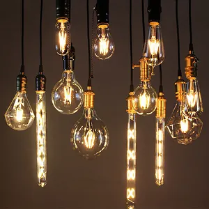 En iyi fiyat 360 derece led filament ampul A60 ST64 T45 G80 G95 G125 vintage edison tarzı enerji tasarrufu e27 4 W 6 W led aydınlatma ampul