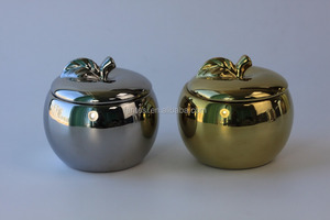 Personnalisé en forme de <span class=keywords><strong>pomme</strong></span> en céramique parfumée canlde pot gros - Product Image 2