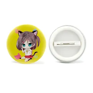 卸売カスタムプリントプラスチックブランクピンボタンバッジ58mm