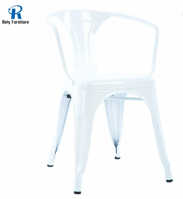 flash furniture distressed white metal indoor stackable chair