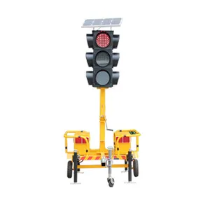 Roadway Safety 4 Way Traffic Signal Led Stop Sign Mobile Solar Traffic Signal Light