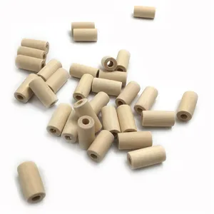 20mm*10mm Natural Wood Cylindrical Beads Unfinished Original Beads For DIY Baby Teether Toy