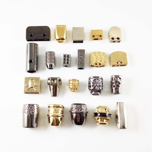 Gold Zinc Alloy Design Spring Metal Drawstring Cord <strong>Lock</strong> Pulley Black Matt Cord <strong>Stopper</strong> With End <strong>Lock</strong> Clip - Product Image 5