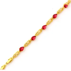 71455 xuping modieuze sieraden 24 k gold plating multicolor crystal armband