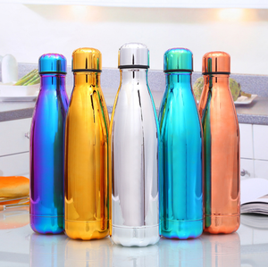 Bouteille de cola de galvanoplastie de cuivre de 500ml Bouteille de <span class=keywords><strong>rose</strong></span> de galvanoplastie d'acier inoxydable - Product Image 4