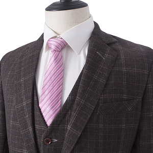 MA108 Abito da <span class=keywords><strong>Uomo</strong></span> su Misura Cinese, Vestibilità <span class=keywords><strong>Slim</strong></span>, Casual, Due Bottoni, <span class=keywords><strong>Blazer</strong></span> alla Moda con Motivo a Quadri, <span class=keywords><strong>Giacca</strong></span> con Spacchi Laterali e Pantaloni per Matrimoni e Feste - Product Image 3