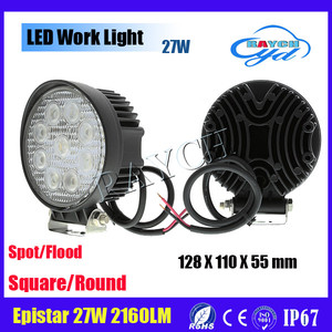 4.5 pulgadas 27 W Ronda del Trabajo del LED Lámpara <span class=keywords><strong>de</strong></span> Luz <span class=keywords><strong>de</strong></span> Carretera <span class=keywords><strong>de</strong></span> Alta Potencia con el logotipo libre - Product Image 1