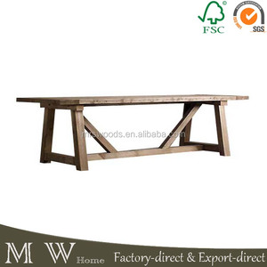 Reciclado de <span class=keywords><strong>muebles</strong></span> <span class=keywords><strong>Olmo</strong></span> sólido caballete de madera mesa de comedor - Product Image 1