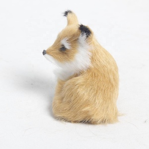 Figuras de animales de alta calidad hechas a mano, zorros peludos, bosque, recuerdos de China, accesorios de coche para bebé, zorro, decoración de interior - Product Image 3