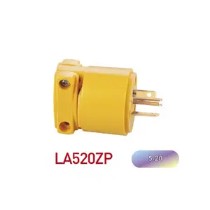 NEMA 5-20 Plug 20-Amp 3-Wire 125V/AC 2-Pole Heavy Duty Grade Assembly Plug Yellow