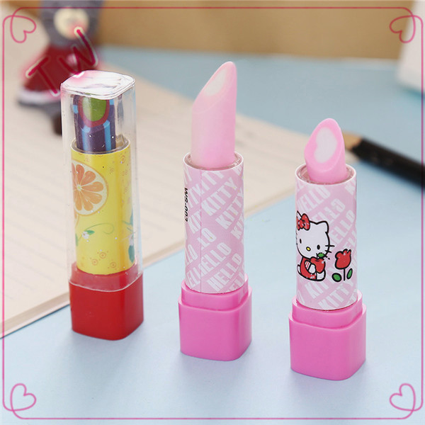 SUPERTOOL Gomma Da Cancellare A Forma Di Rossetto - 2 Pezzi, Colorata, Atossica, Morbida, Per Bambini, Scuola, Ufficio - 6