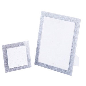 Lucite de vidrio imán plata brillo <span class=keywords><strong>foto</strong></span> marco para 3x3 pulgadas fotos de pantalla - Product Image 1