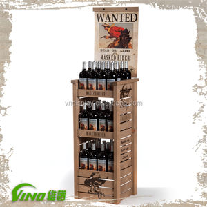 Free Standing Double-Sided Wood Flooring Supermarket Display <b>Rack</b> with Solid <b>Shelves</b> - Product Image 3