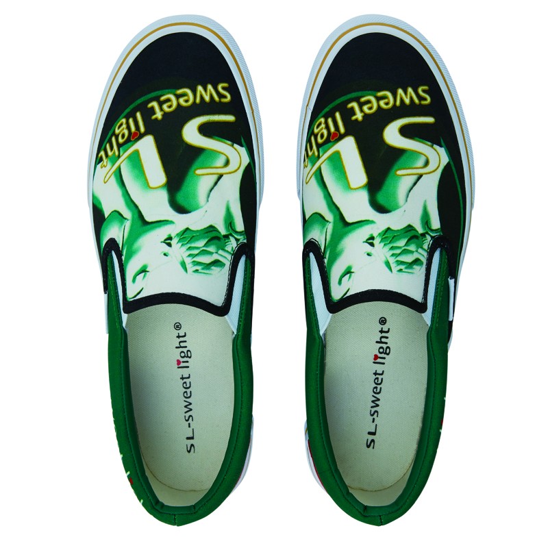 Простые Стильные женские парусиновые туфли без шнуровки на плоской подошве