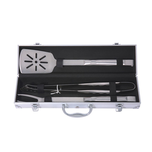 BBQ Outils dans un Coffret En Plastique Spatule À Badigeonner Brosse De Nettoyage Brosse Couteau <span class=keywords><strong>Brochette</strong></span> Titulaire De Maïs BBQ-03B-17 <span class=keywords><strong>BARBECUE</strong></span> outils - Product Image 1