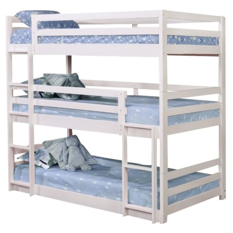 Modern bedroom furniture adult tempat tidur Triple Metal double deck slide bunk bed 3 layers