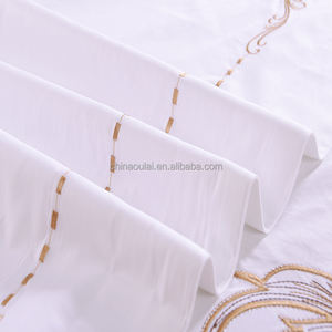 Bordado de lujo 100% algodón Satén de cama de hotel de conjuntos - Product Image 5