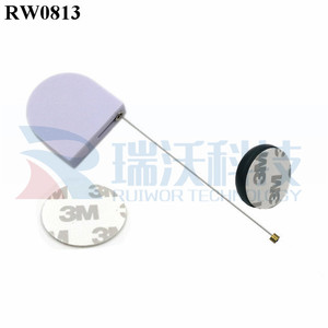 RUIWOR RW0813 D-shaped Small Retractable String Reel Plus Dia 30mm Circular Adhesive ABS Thick Plate As <strong>Security</strong> <strong>Equipment</strong> - Product Image 5