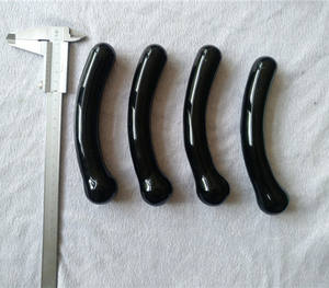 <span class=keywords><strong>Obsidian</strong></span> Hitam Alami Batu <span class=keywords><strong>Penis</strong></span> Buatan Melengkung Mainan Tongkat Wanita Seksi - Product Image 2