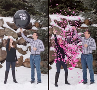 Grand ballon noir de 36 pouces, 1 ensemble, décoration de fête prénatale pour bébé, Jumbo pour garçon ou fille, Confetti pour révéler le genre
