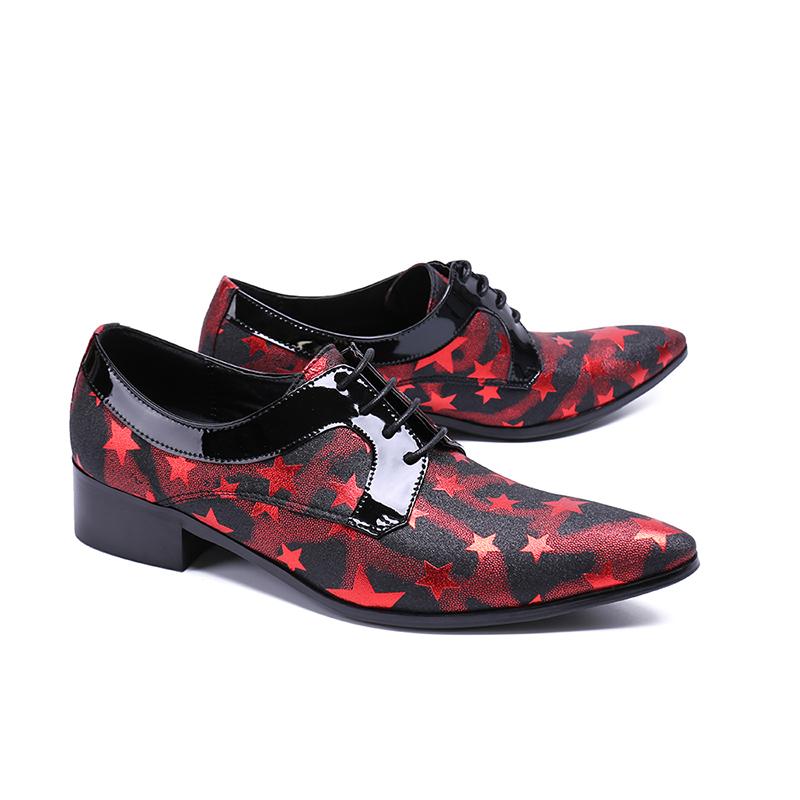 red and black dress shoes mens Paul Parkman Goodyear Welted Men's Red & Black Oxford Shoes (ID#081-B51) EU 40 main image 0