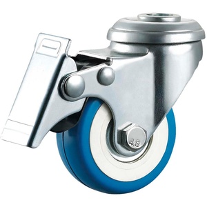 SS <strong>Small</strong> PU Caster <strong>Wheel</strong> Thread Stem Caster <strong>Wheels</strong> 50 75mm Blue Type - Product Image 3