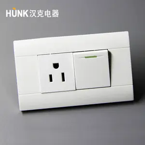 1 gang light switch and American type INTERRUPTOR + TOMACORRIENTE wall light switch socket