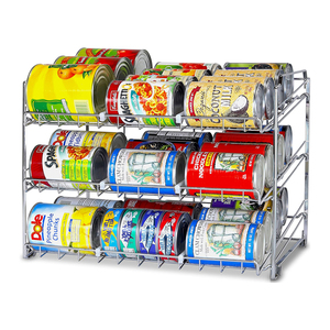 Can Holder Plastic Can Rack Organizer Stackable Chrome Can Rack Organizer Holder With 6 Adjustable Plastic Dividers For Can Jars Beverage