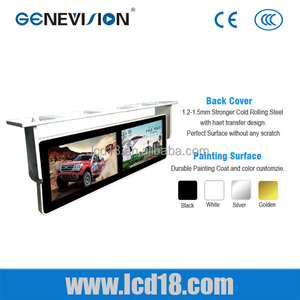 Indoor使用CommercialグレードTFT LCD Panel <span class=keywords><strong>Dual</strong></span>スクリーン天井マウント液晶プレーヤーディスプレイバステレビモニター24v