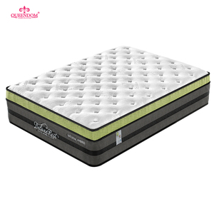 Colchón Híbrido de Espuma Viscoelástica <span class=keywords><strong>QUEENDOM</strong></span> Clima Cool, con Muelles Ensacados, Gel de Goma, Bambú Ecológico, Anti-Escaras, Blanco, ¡Gran Venta! - Product Image 2